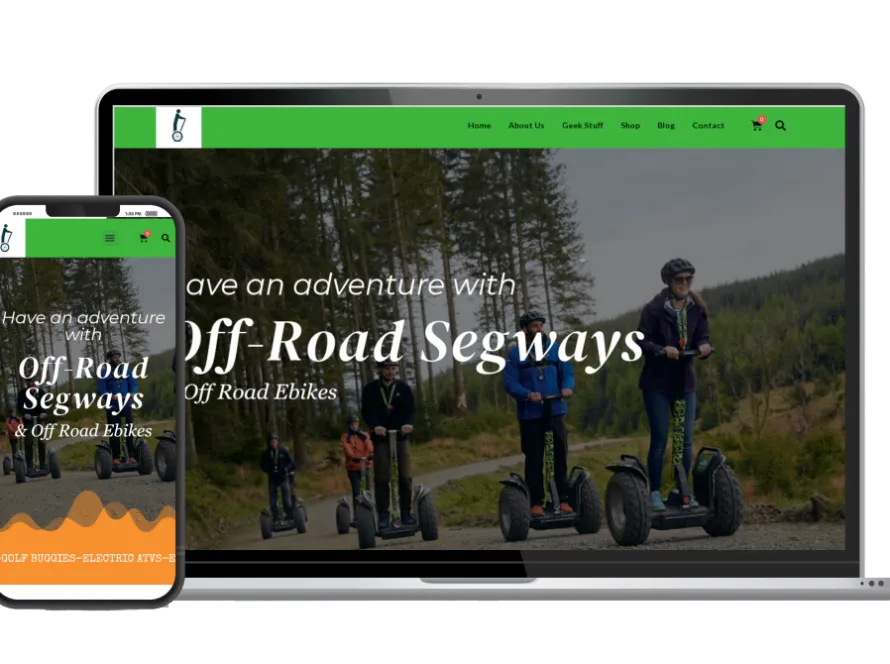 Web design for Off-Road Segways — Outdoor experiences